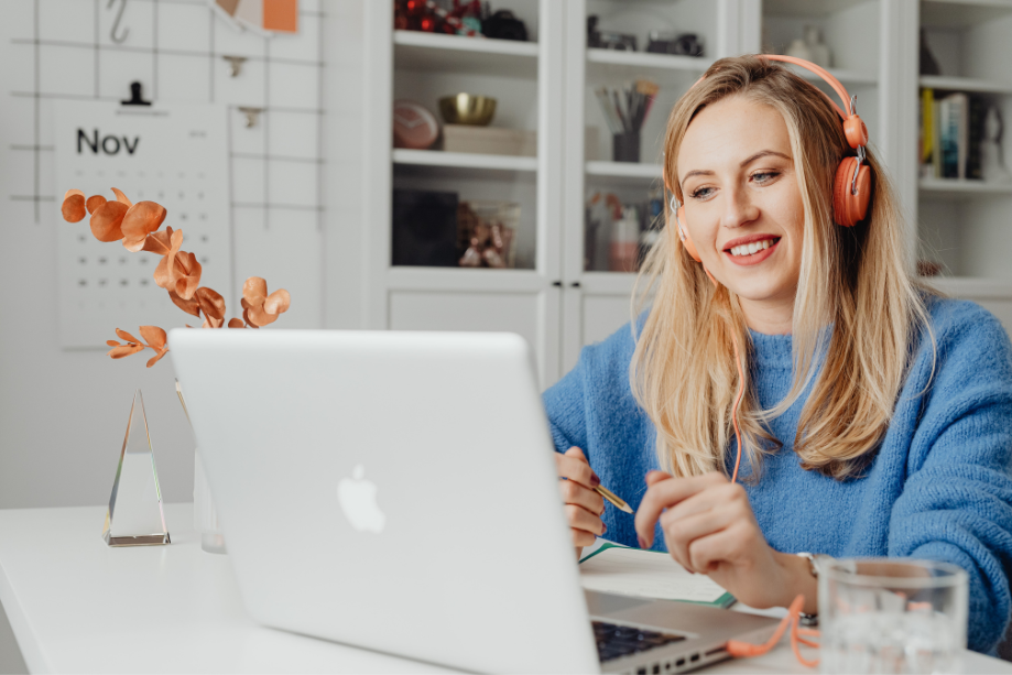 Woman Attending Virtual Meeting